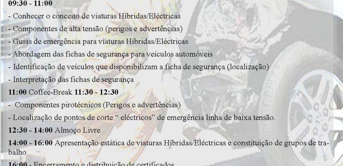 Formação Especailizada – Salvamento e Desencarceramento em Híbridos-Elétricos