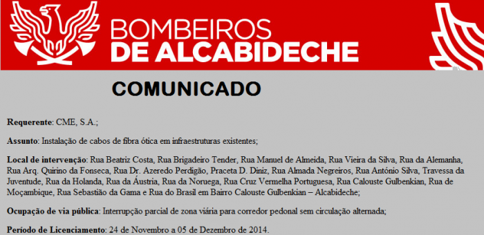 Intervenção via pública