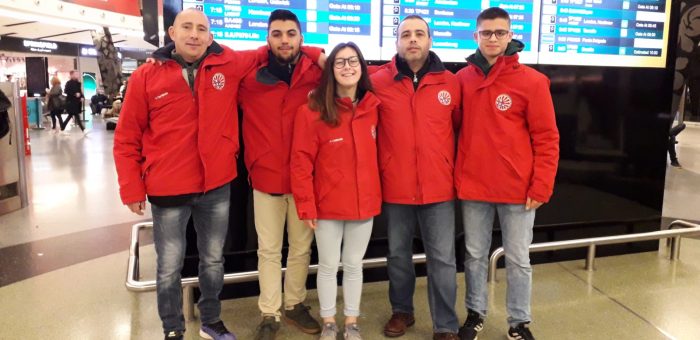Atletas dos Bombeiros de Alcabideche a caminho de Veneza