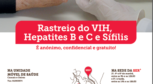 RASTREIOS GRATUITOS VIH, HEPATITES B E C E SÍFILIS