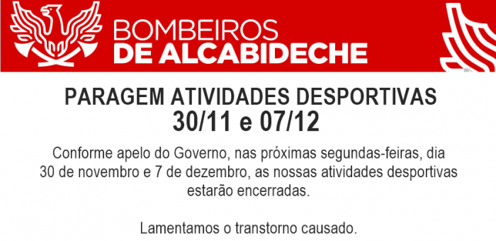 Encerramento atividades desportivas