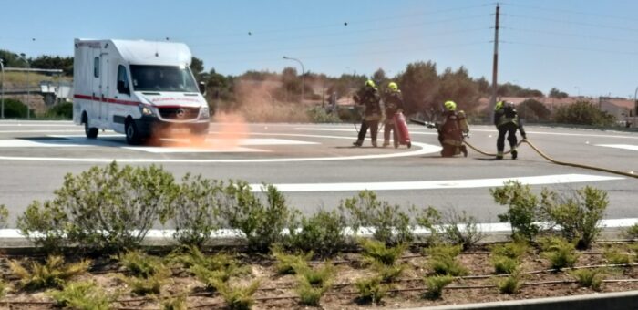 Simulacro no Heliporto do Hospital de Cascais